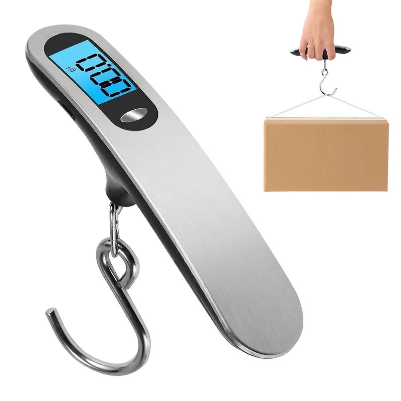 Casbomy Luggage Scale, New 2.0 Portable Digital Suitcase Weight Scale with USB Charging, 110 Lb/50kg Luggage Scale with Hook, Travel Scale for Travel, Household and Outdoor - Image 4